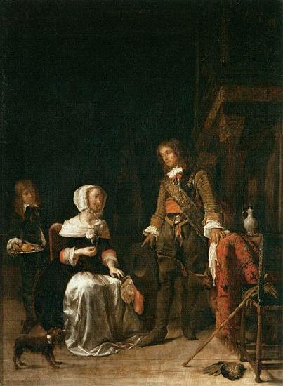 Gabriel Metsu Soldier Paying a Visit to a Young Lady